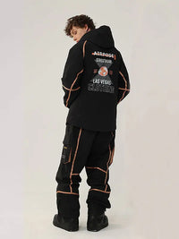 Men's Air Pose Mountain Breaker Stripe Cargo Snow Suits 