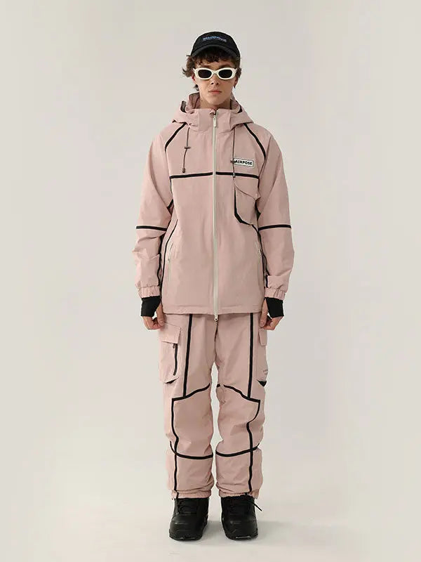 Men's Air Pose Mountain Breaker Stripe Cargo Snow Suits 