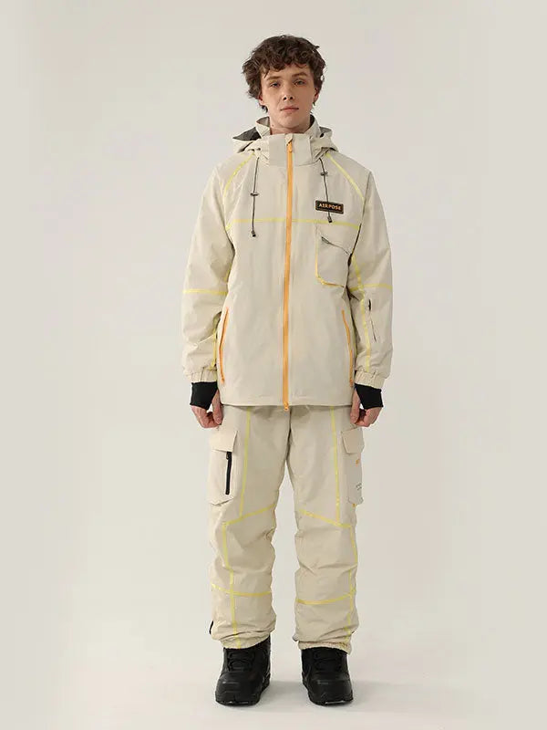 Men's Air Pose Mountain Breaker Stripe Cargo Snow Suits 