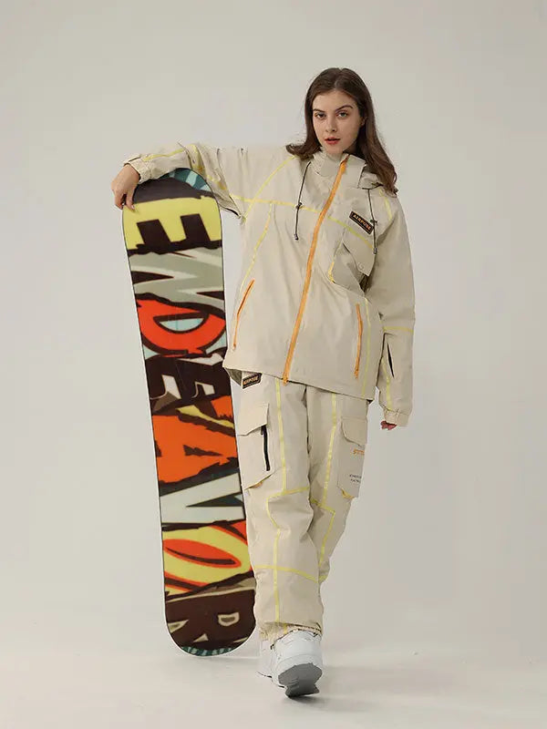 Men's Air Pose Mountain Breaker Stripe Cargo Snow Suits 