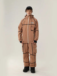 Men's Air Pose Mountain Breaker Stripe Cargo Snow Suits 