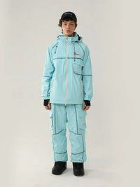 Men's Air Pose Mountain Breaker Stripe Cargo Snow Suits 