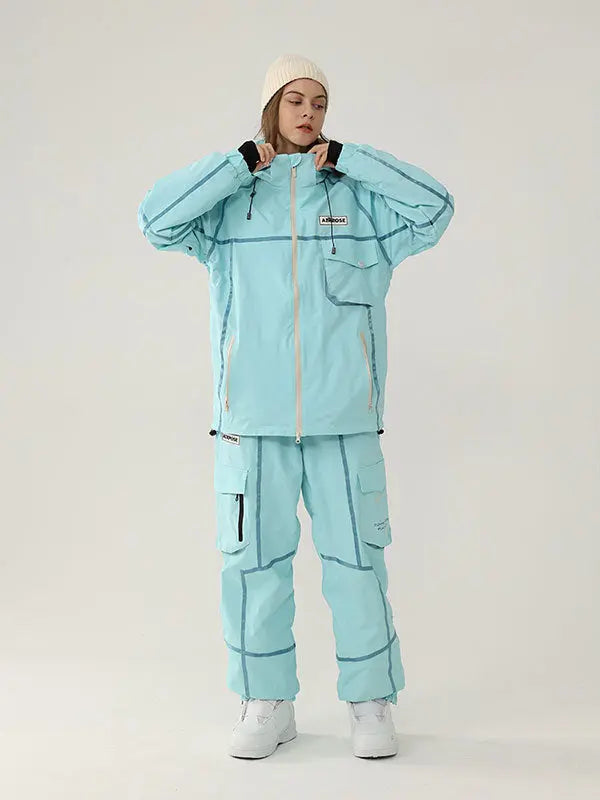 Men's Air Pose Mountain Breaker Stripe Cargo Snow Suits 