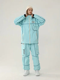 Men's Air Pose Mountain Breaker Stripe Cargo Snow Suits 