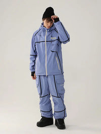 Men's Air Pose Mountain Breaker Stripe Cargo Snow Suits 