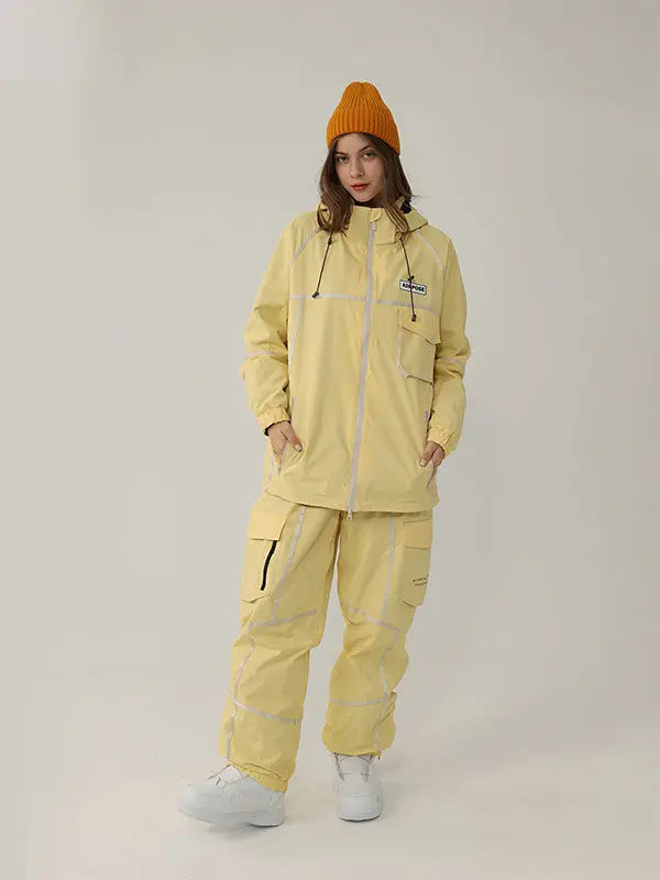 Men's Air Pose Mountain Breaker Stripe Cargo Snow Suits 