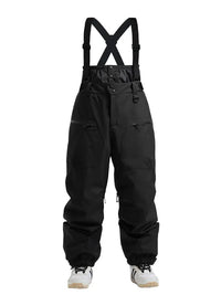 Men's Gsou Snow Durable Mountain Pro All Function Cargo Snow Bibs Pants 
