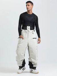 Men's Gsou Snow Durable Mountain Pro All Function Cargo Snow Bibs Pants 