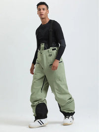 Men's Gsou Snow Durable Mountain Pro All Function Cargo Snow Bibs Pants 