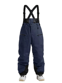 Men's Gsou Snow Durable Mountain Pro All Function Cargo Snow Bibs Pants 