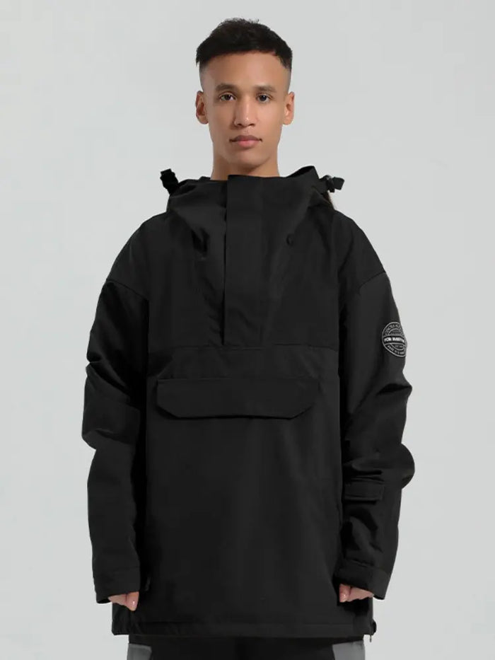 Men's Half-Zip Color Block Insulated Snow Jacket 