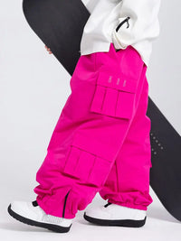 Men's Rabbit Snow Freestyle Cargo Baggy Snowboard Pants 