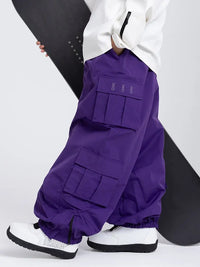 Men's Rabbit Snow Freestyle Cargo Baggy Snowboard Pants 