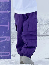 Men's Rabbit Snow Freestyle Cargo Baggy Snowboard Pants 