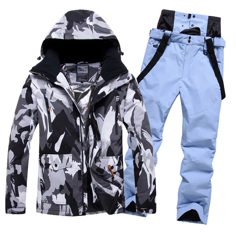 Mens Ski Jacket and Pants Set 2 Pieces 
