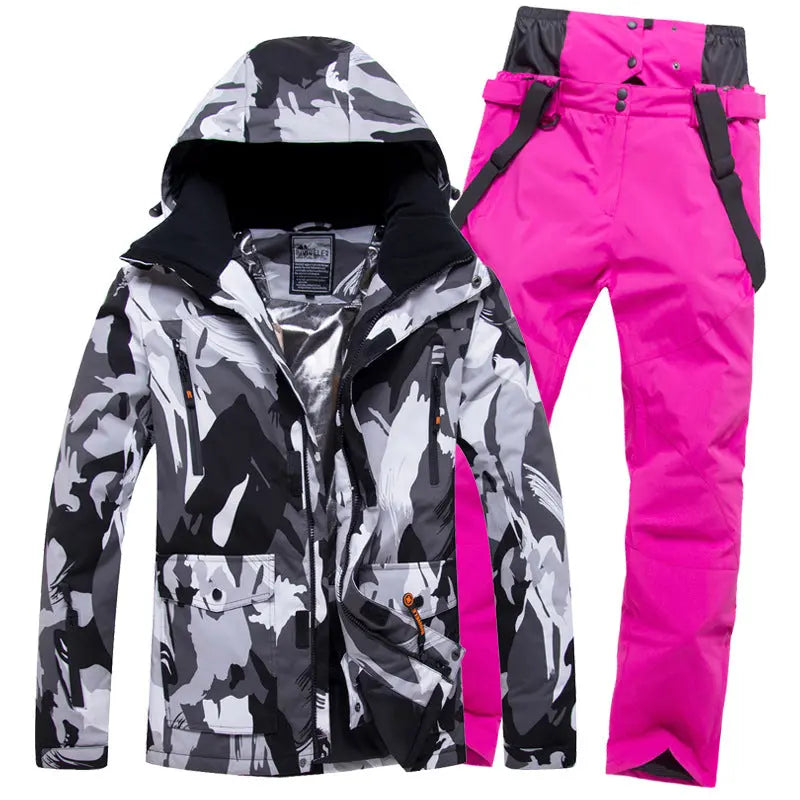 Mens Ski Jacket and Pants Set 2 Pieces 