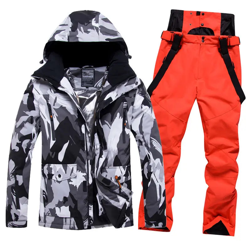 Mens Ski Jacket and Pants Set 2 Pieces 
