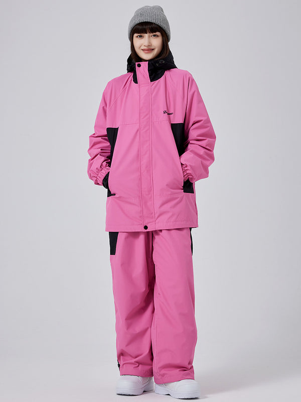 Female Pro Warm Skiing Suit Set Winter Snow Tracksuit Riuiyele