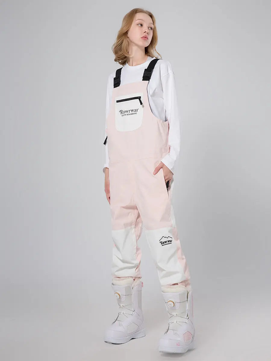 Reflective Stripe Men Insulated Snow Snowboard Bibs 