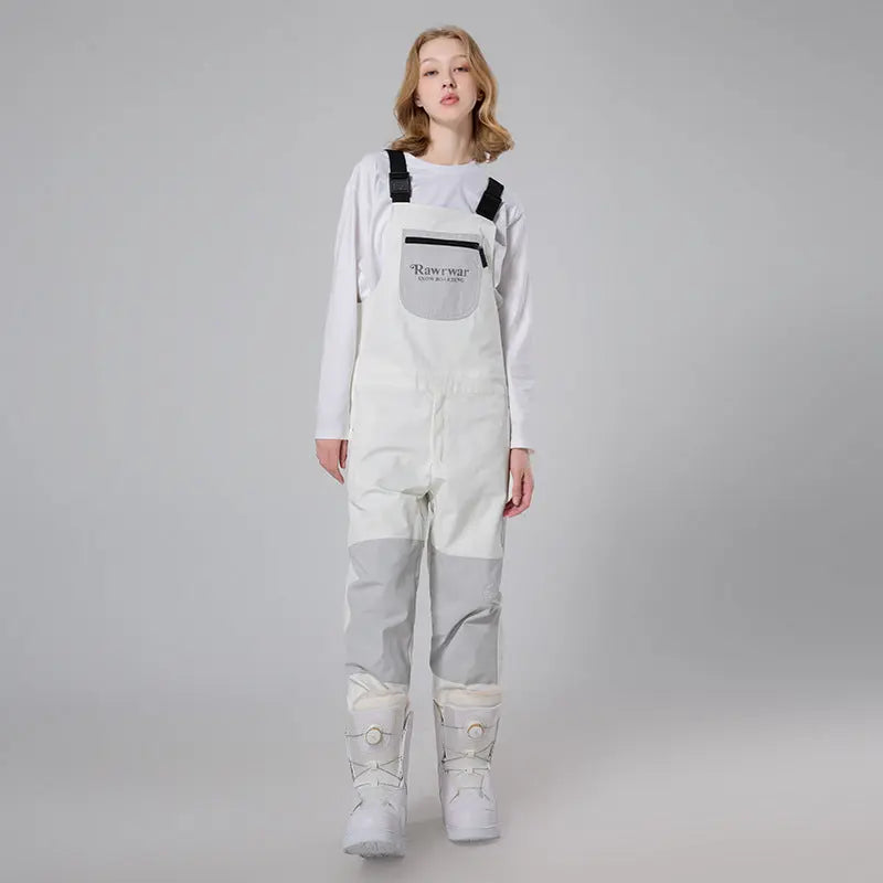 Reflective Stripe Men Insulated Snow Snowboard Bibs 