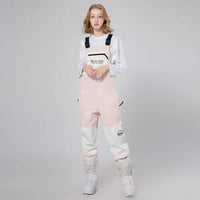 Reflective Stripe Men Insulated Snow Snowboard Bibs 