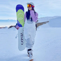 Reflective Stripe Men Insulated Snow Snowboard Bibs 