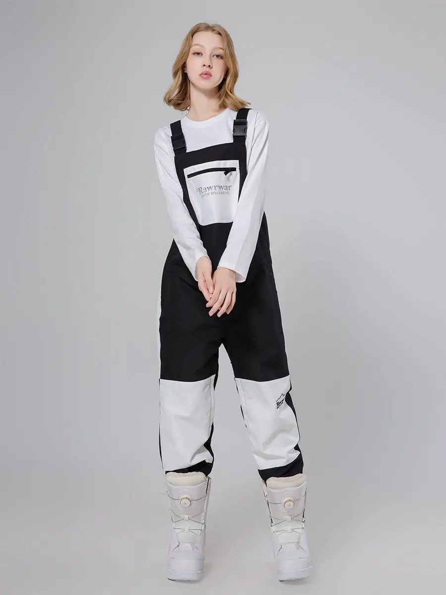 Reflective Stripe Men Insulated Snow Snowboard Bibs 