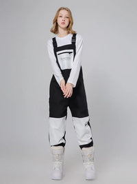 Reflective Stripe Men Insulated Snow Snowboard Bibs 