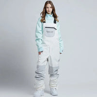 Reflective Stripe Men Insulated Snow Snowboard Bibs 