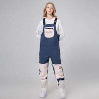 Reflective Stripe Men Insulated Snow Snowboard Bibs 