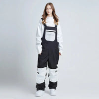 Reflective Stripe Men Insulated Snow Snowboard Bibs 