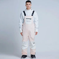 Reflective Stripe Men Insulated Snow Snowboard Bibs 