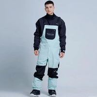 Reflective Stripe Men Insulated Snow Snowboard Bibs 