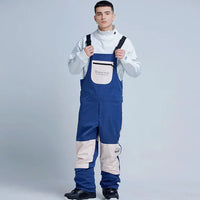 Reflective Stripe Men Insulated Snow Snowboard Bibs 