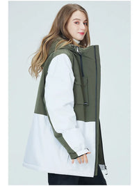 Riuiyele Colorblock Women Ski Jacket & Bib Pants 