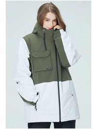 Riuiyele Colorblock Women Ski Jacket & Bib Pants 