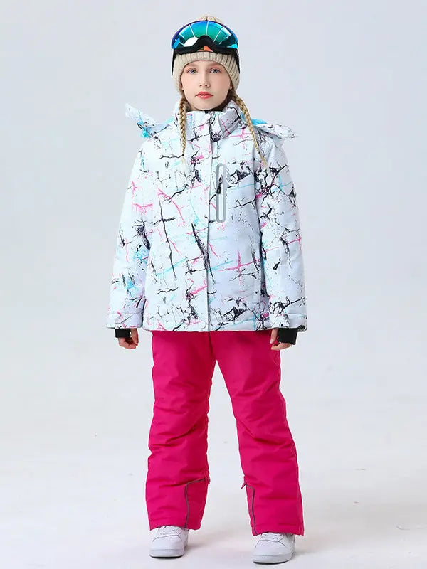 Kids Outdoor Snowboarding Jacket Hooded Warm Coat