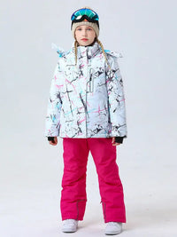 Kids Outdoor Snowboarding Jacket Hooded Warm Coat
