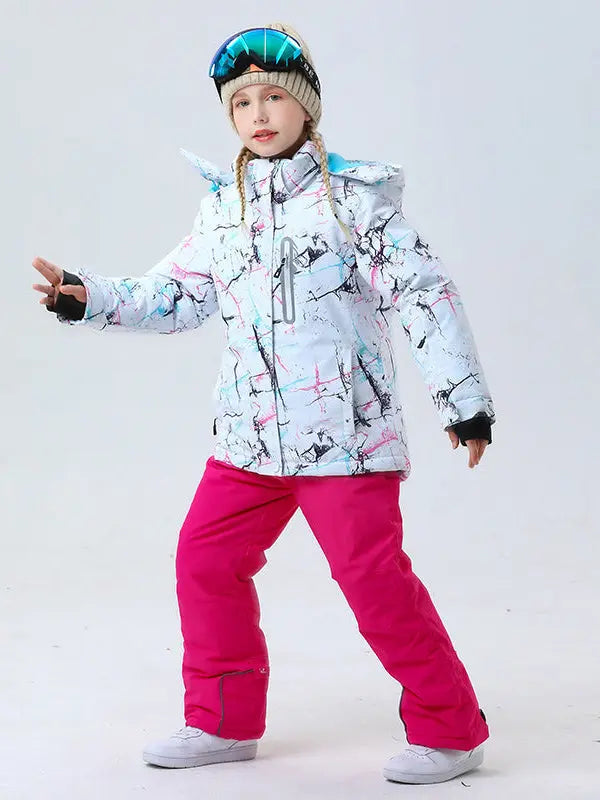 Kids Outdoor Snowboarding Jacket Hooded Warm Coat