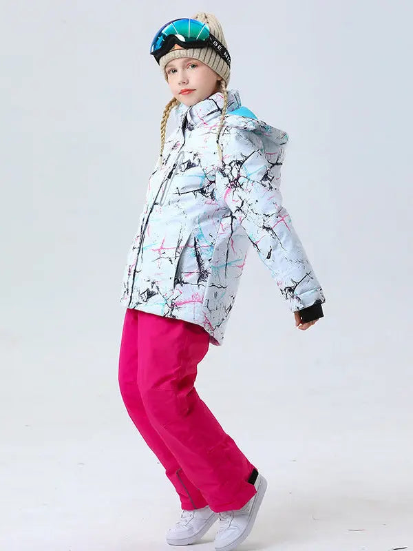 Kids Outdoor Snowboarding Jacket Hooded Warm Coat