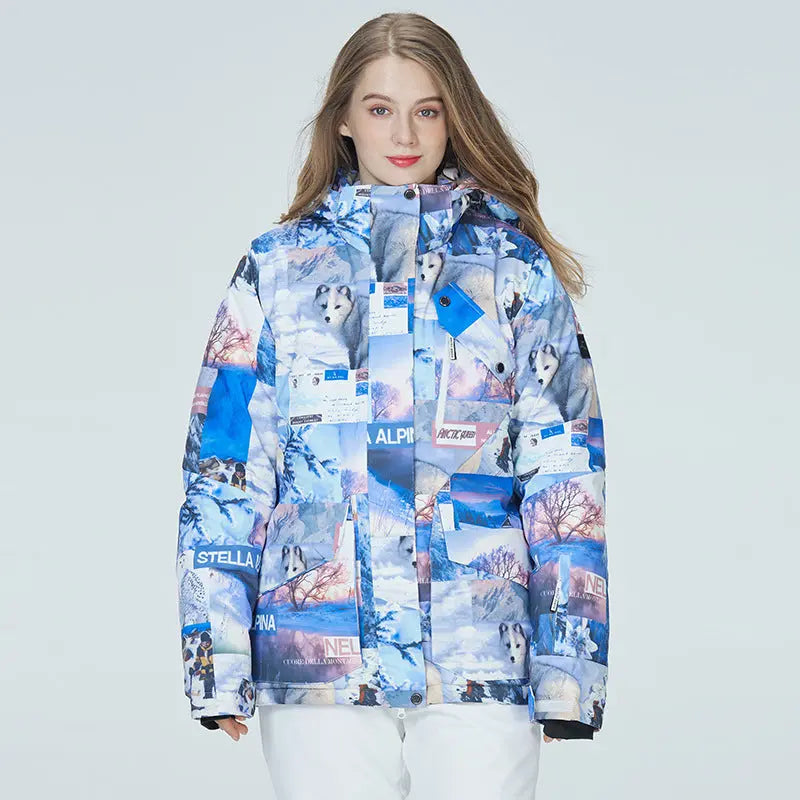 Riuiyele Men Insulated Puffy Ski Jacket 
