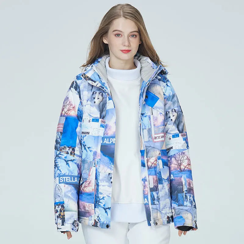 Riuiyele Men Insulated Puffy Ski Jacket 