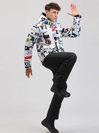 Riuiyele Men Insulated Skiing Shell Jacket Hooded 