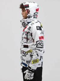 Riuiyele Men Insulated Skiing Shell Jacket Hooded 