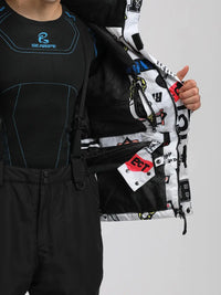 Riuiyele Men Insulated Skiing Shell Jacket Hooded 