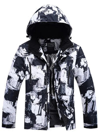 Riuiyele Men Ski Snowboarding Insulated Jacket Drawstring Hooded 