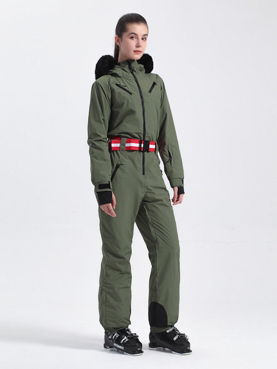 Retro Women's One Piece Ski Suit