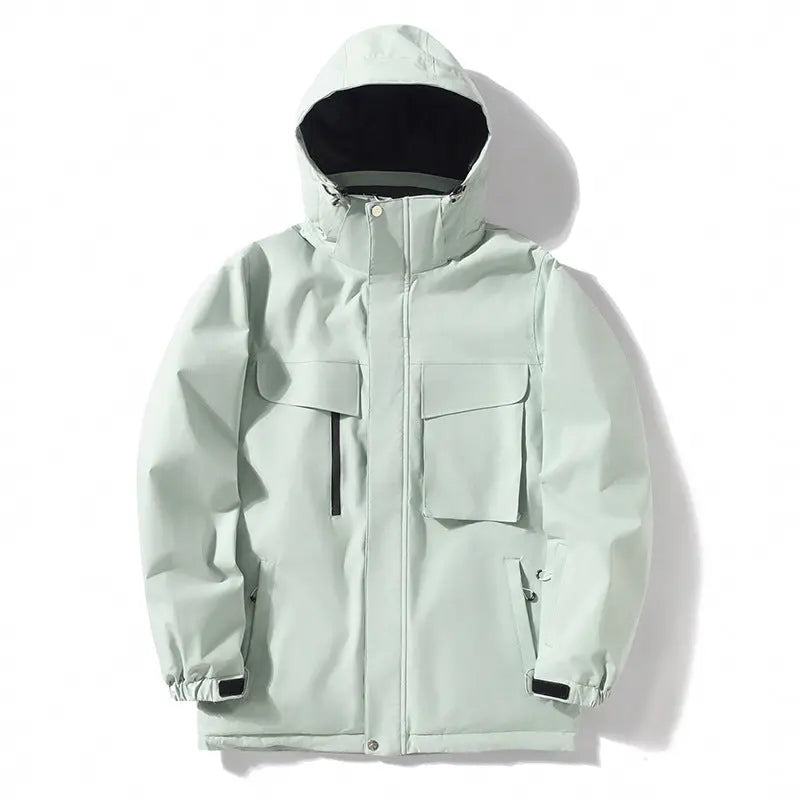 Unisex Big Cargo Pocket Snow Coat & Pants Set 