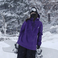 Unisex Snow Hoodie Water Resistant Hooded Ski Pullover 