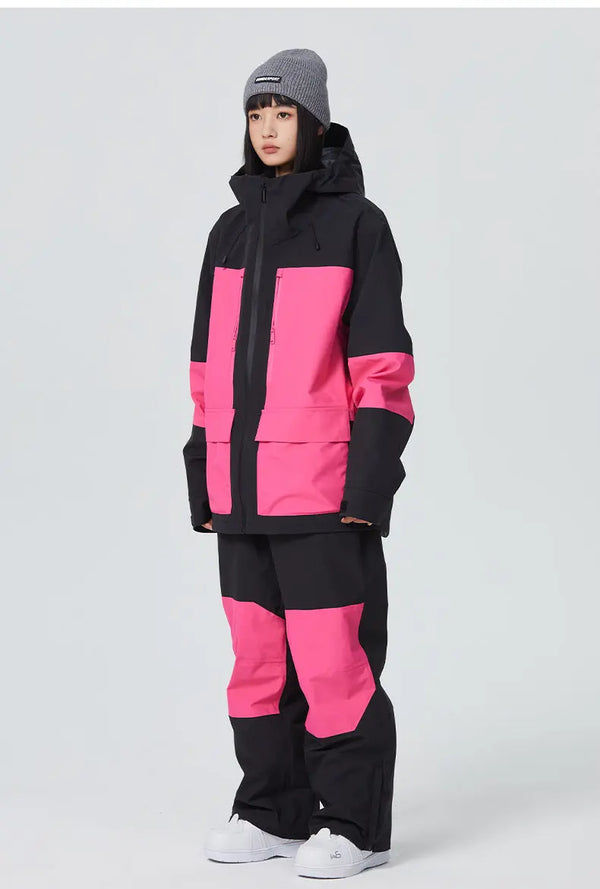 Women Ski Outfits 2 Pieces Snowboarding Jackets & Pants 